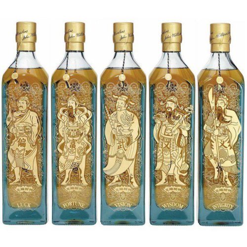 Johnnie Walker Blue Label Five God of Wealth – Ngũ Lộ Thần Tài thebestwine