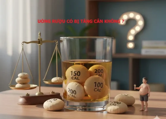 Uống rượu có bị tăng cân không?