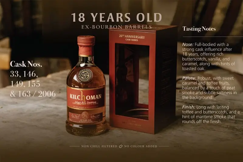 Whisky Kilchoman 18 nam Bourbon Cask
