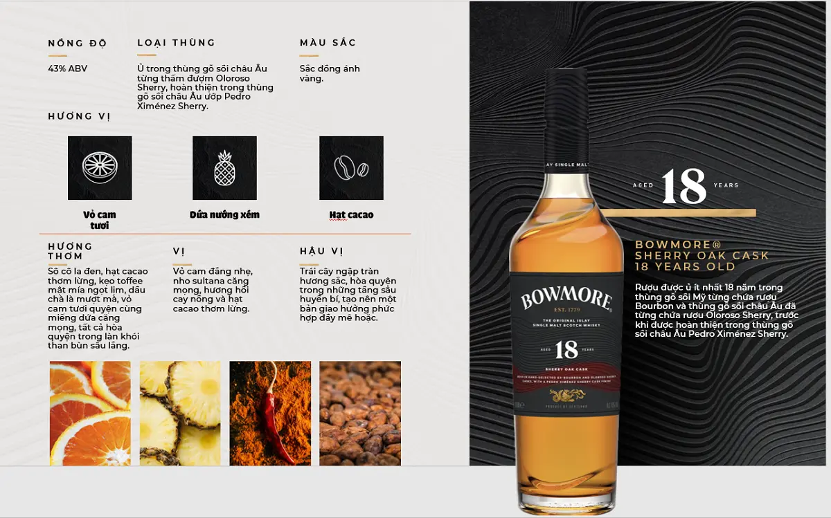 Bowmore 18 sherry Oak