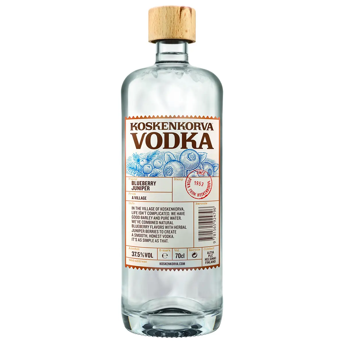 Rượu Koskenkorva Vodka Blueberry Juniper 1 Koskenkorva Vodka Blueberry Juniper