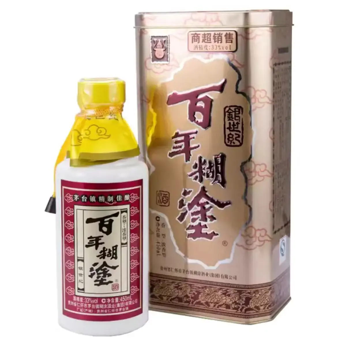 Bách Niên Hồ Đồ Hộp Thiếc 33% - 百年糊涂"银世纪" 33% 1 Bách Niên Hồ Đồ Hộp Thiếc 33%